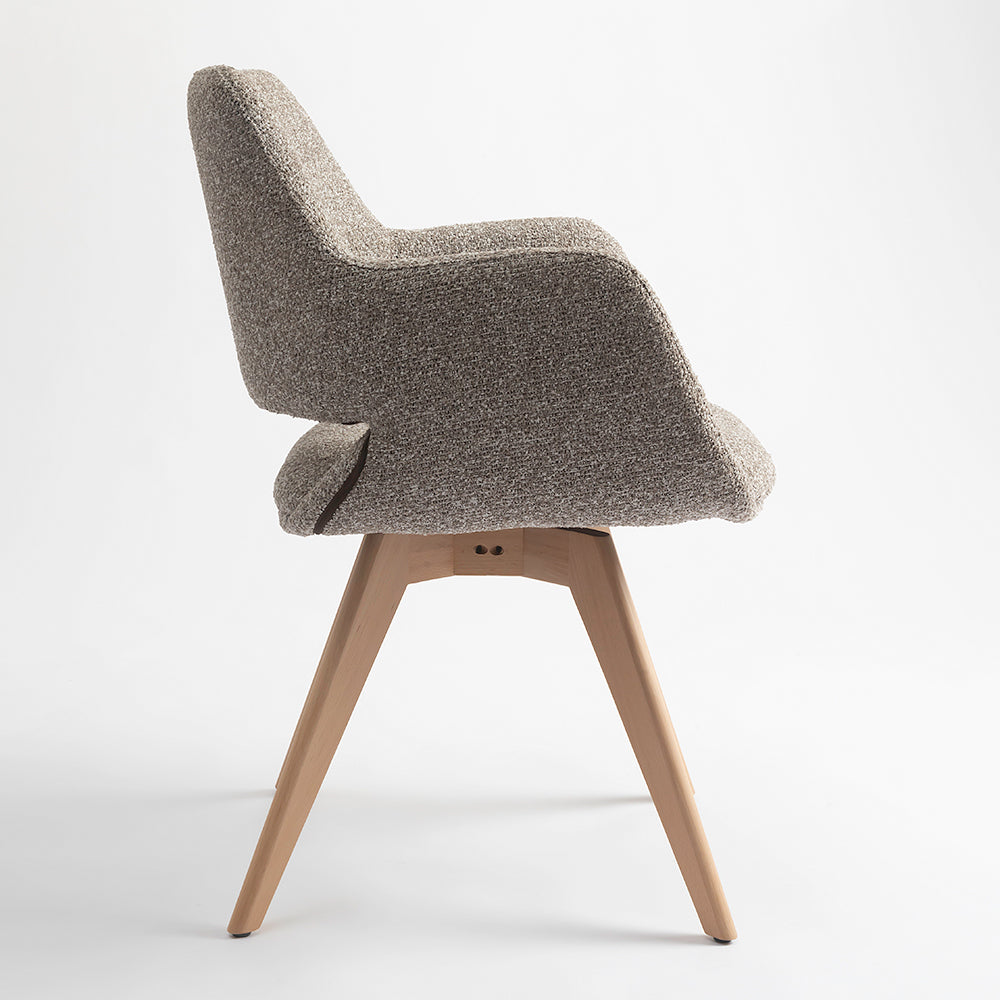 Bastion Wooden Dining Chair - Light Khaki