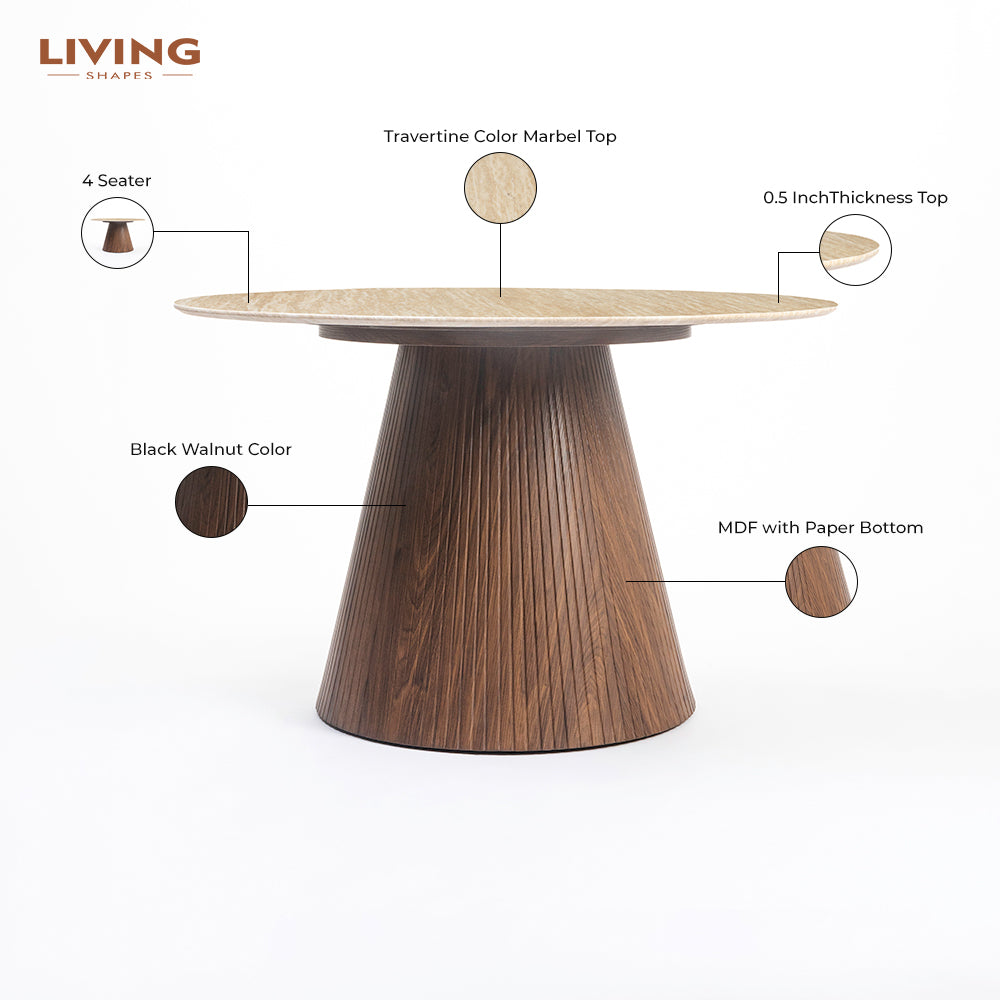Monarch Round 4 Seater Dining Table
