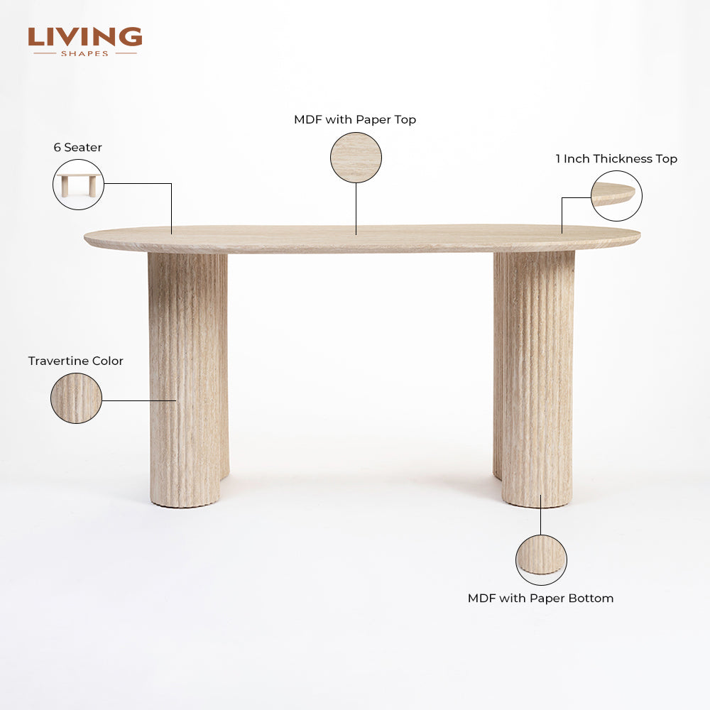 Slate 4 Seater Dining Table