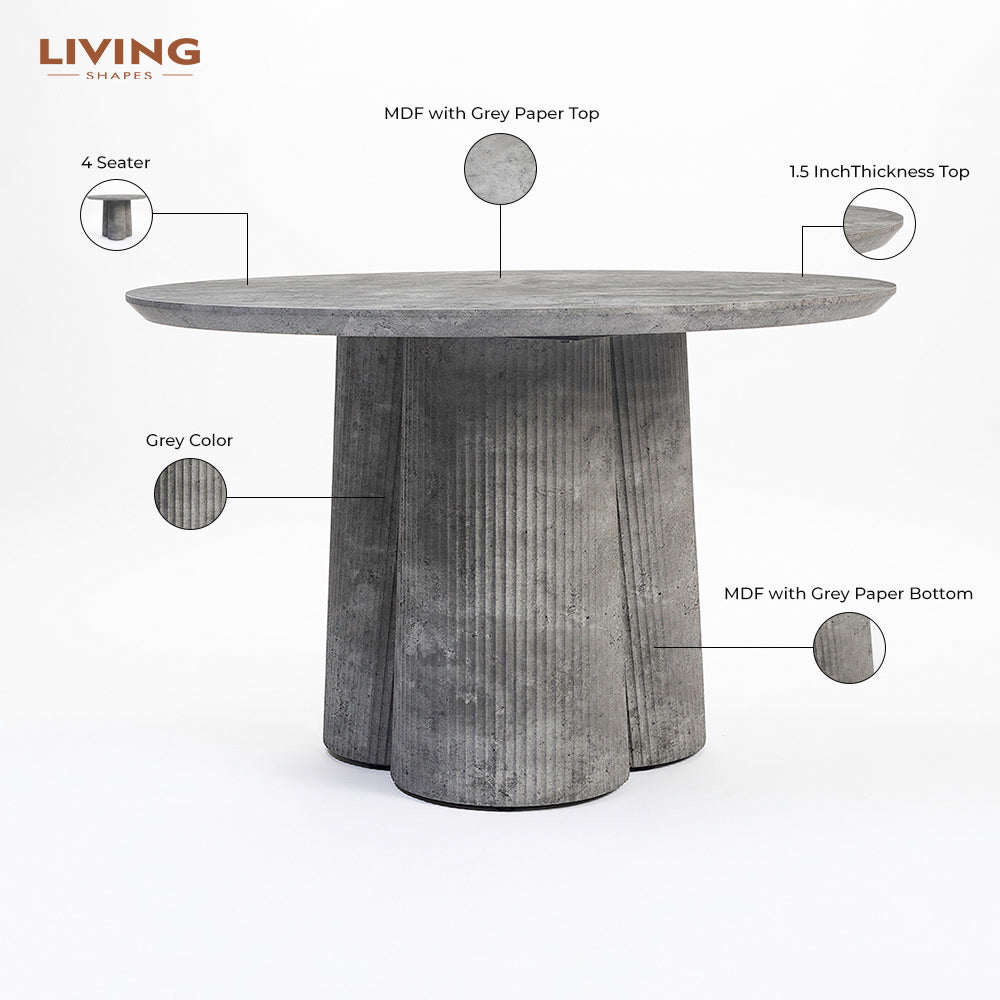 Granite 4 Seater Round Dining Table