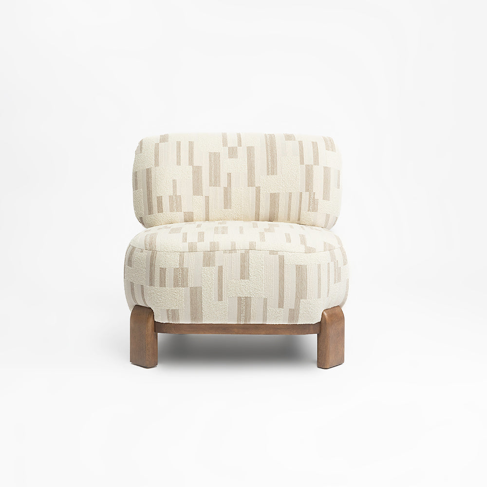 Hakusho Polyester Boucle Lounge Chair