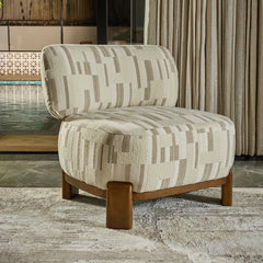 Hakusho Polyester Boucle Lounge Chair