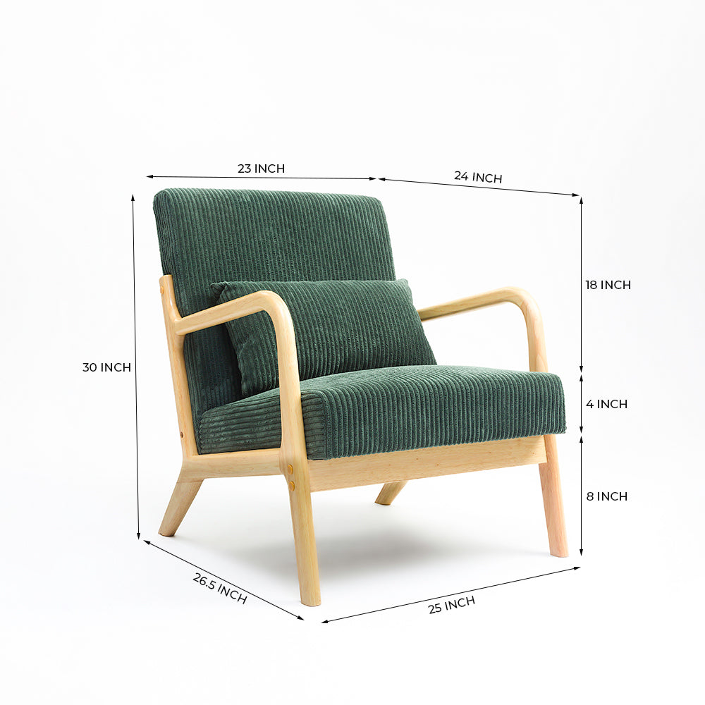 Crosshair Arm Chair - Green