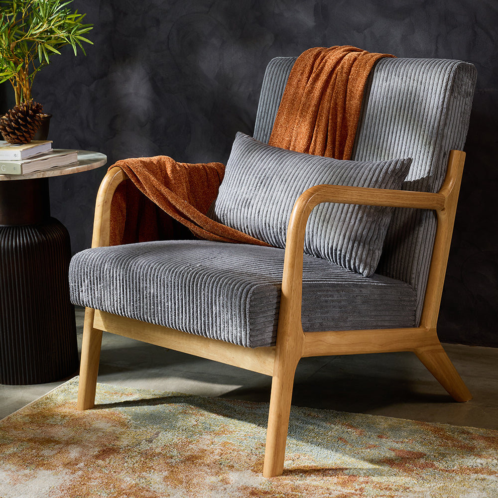 Crosshair Arm Chair - Grey