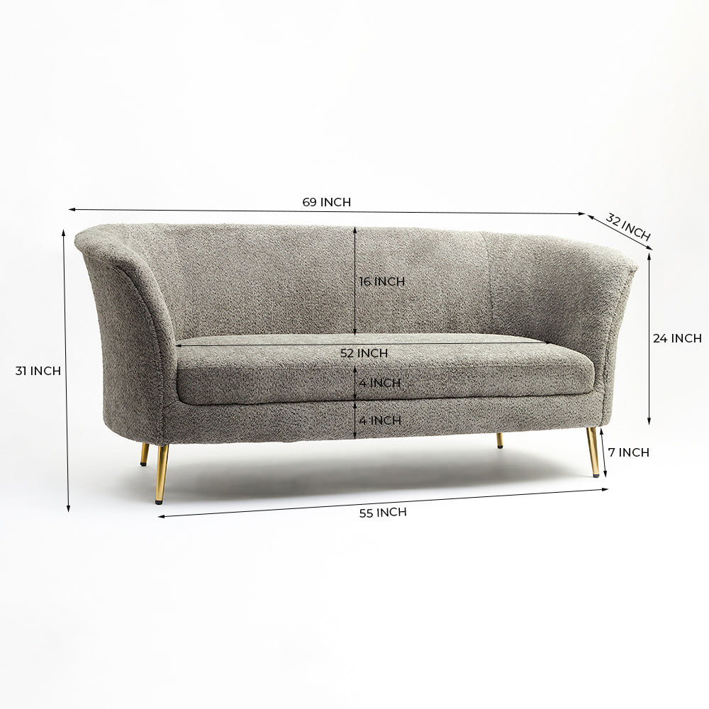 Bleu Gem Sofa - Grey