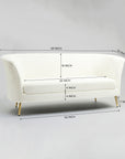 Bleu Gem Sofa - White