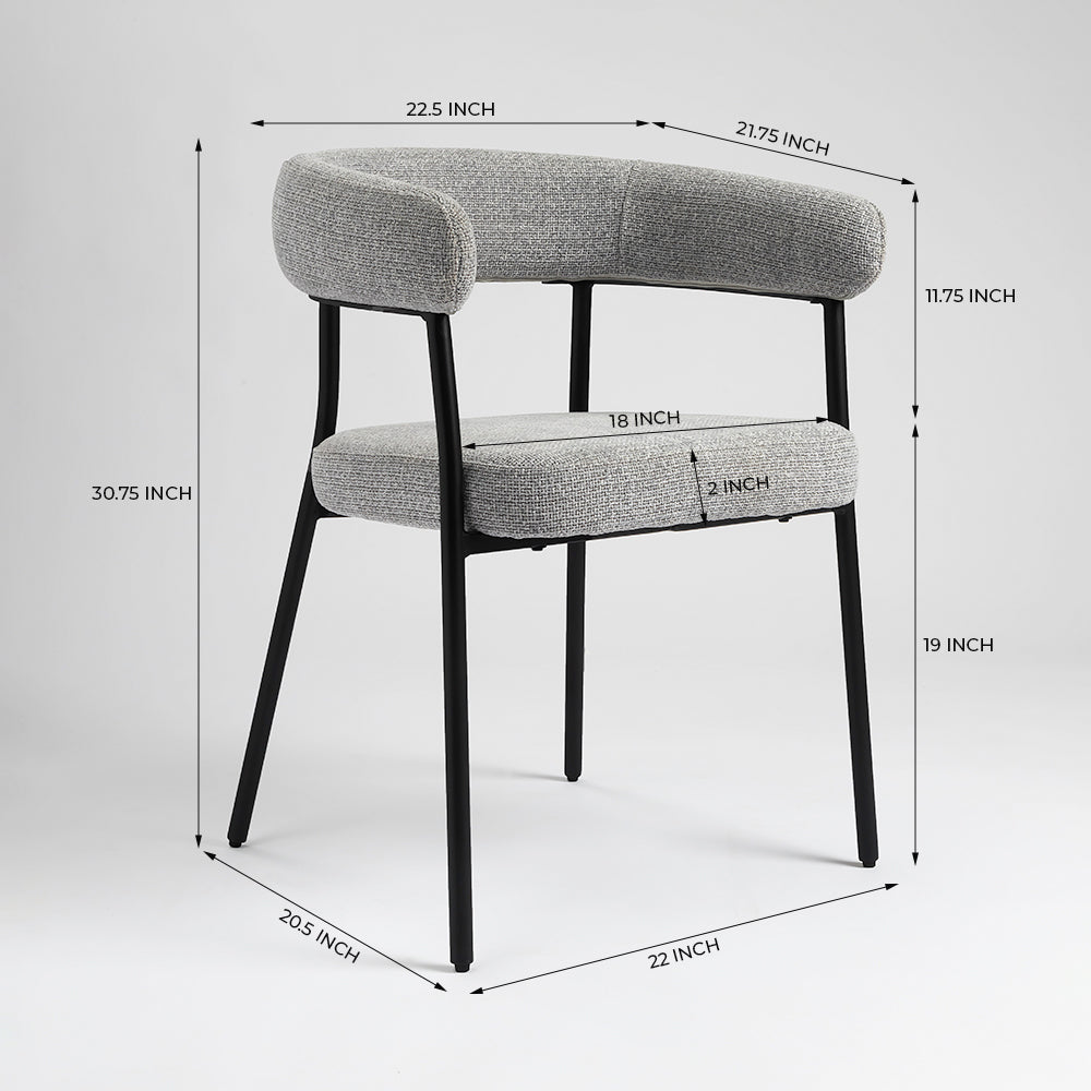 Amber Dining Chair - Grey