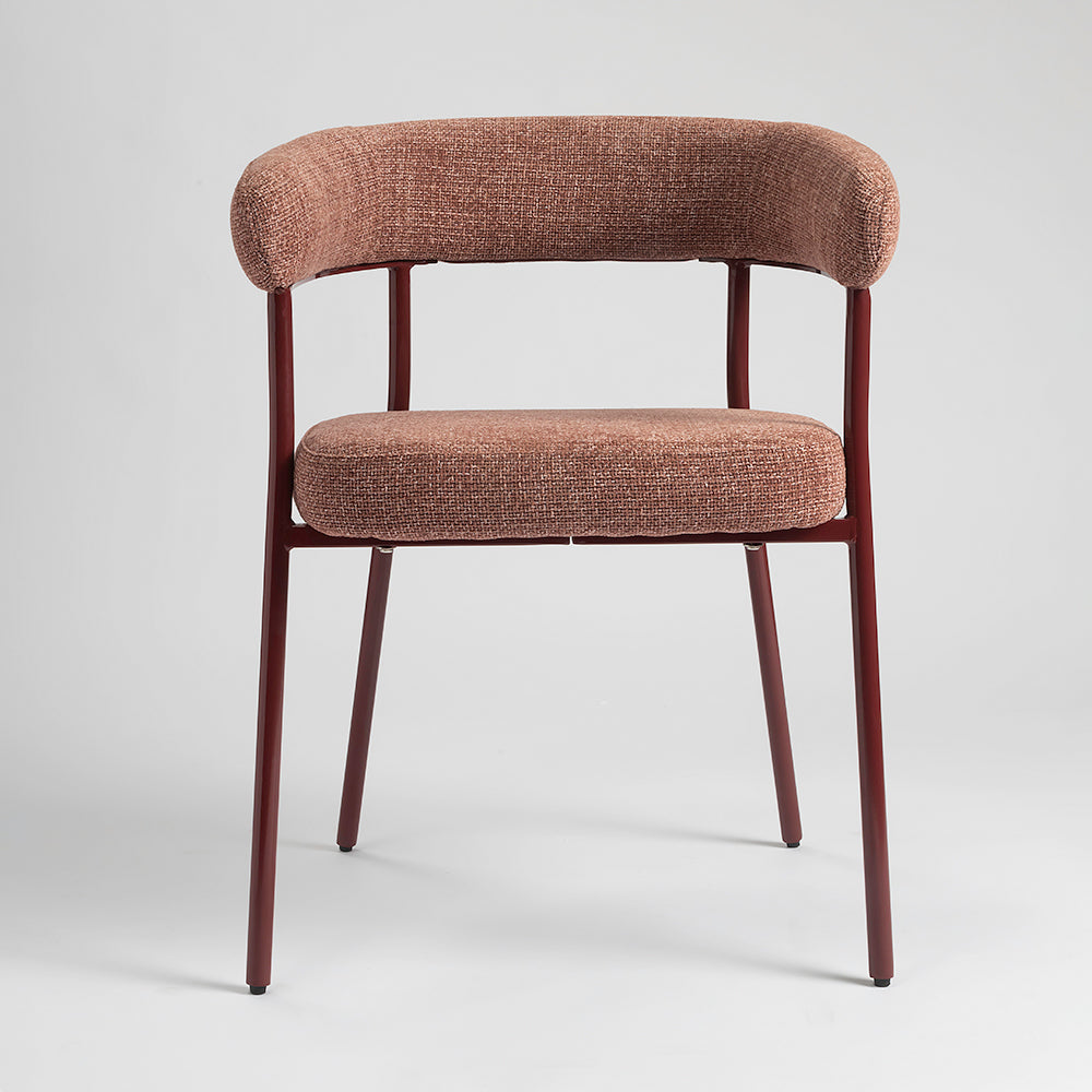 Amber Dining Chair - Light Maroon