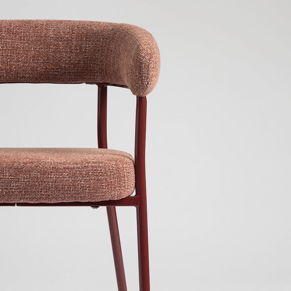 Amber Dining Chair - Light Maroon