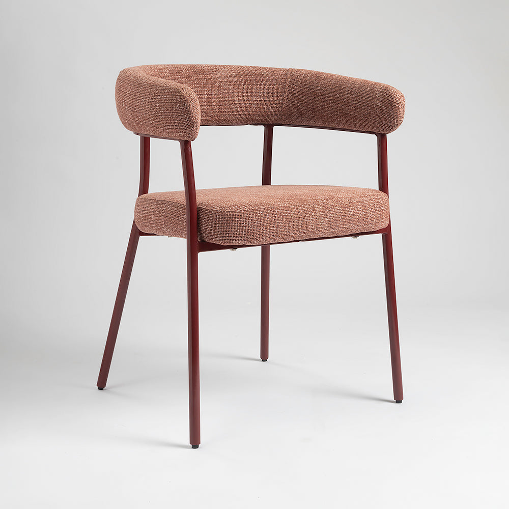 Amber Dining Chair - Light Maroon