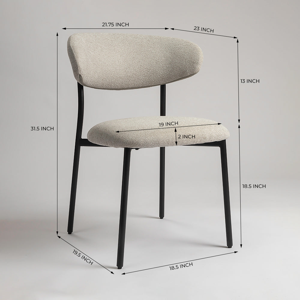 Moonlit Mesh Dining Chair - Light Grey