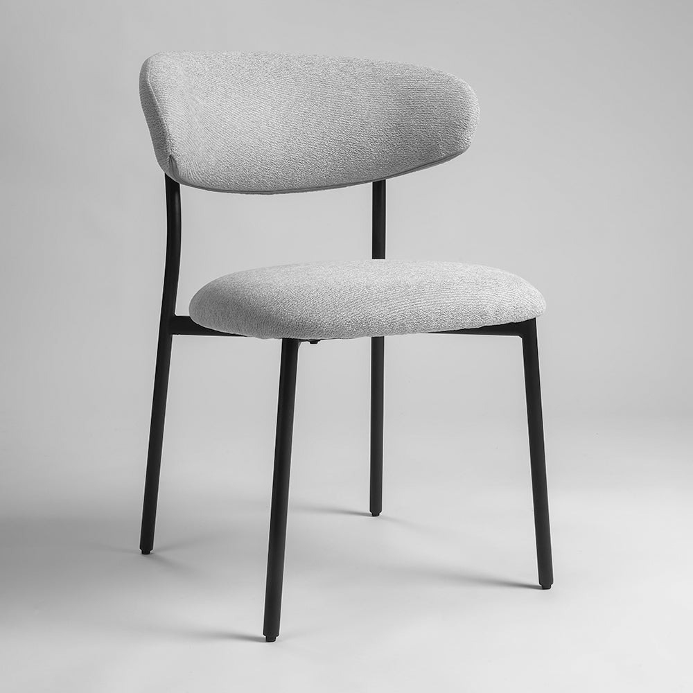Moonlit Mesh Dining Chair - Light Grey