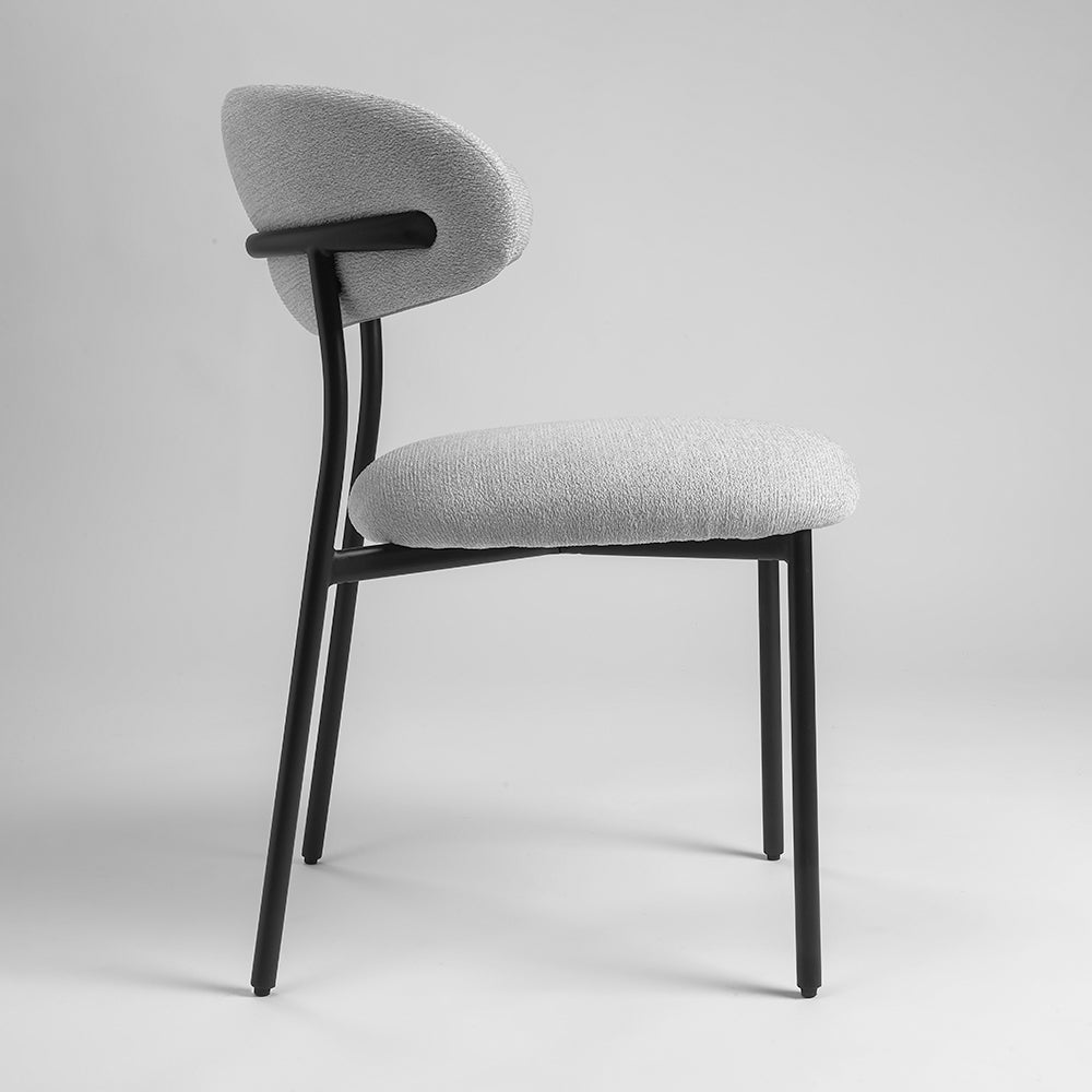 Moonlit Mesh Dining Chair - Light Grey