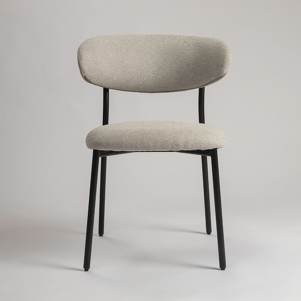 Moonlit Mesh Dining Chair - Light Grey
