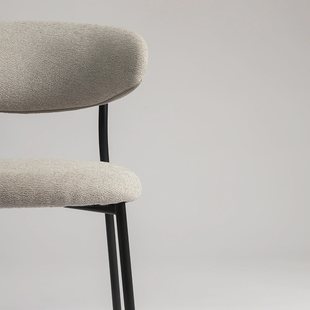 Moonlit Mesh Dining Chair - Light Grey