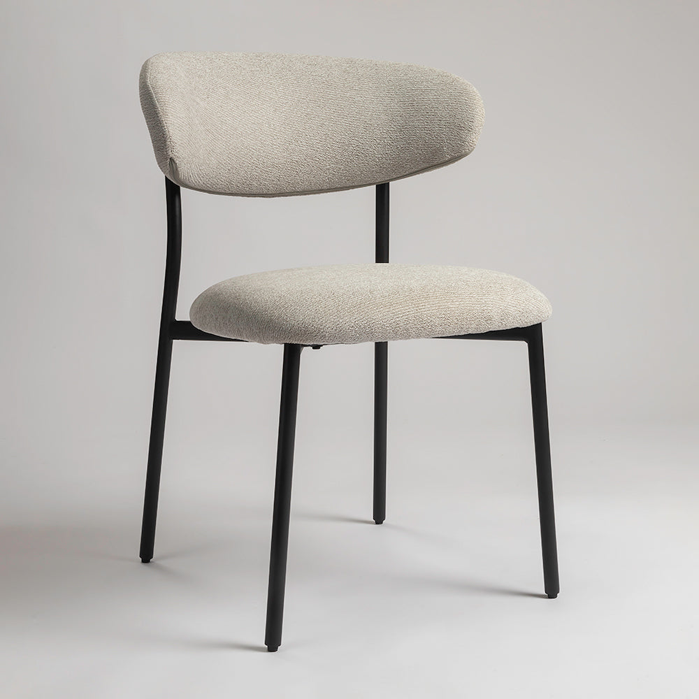 Moonlit Mesh Dining Chair - Light Grey