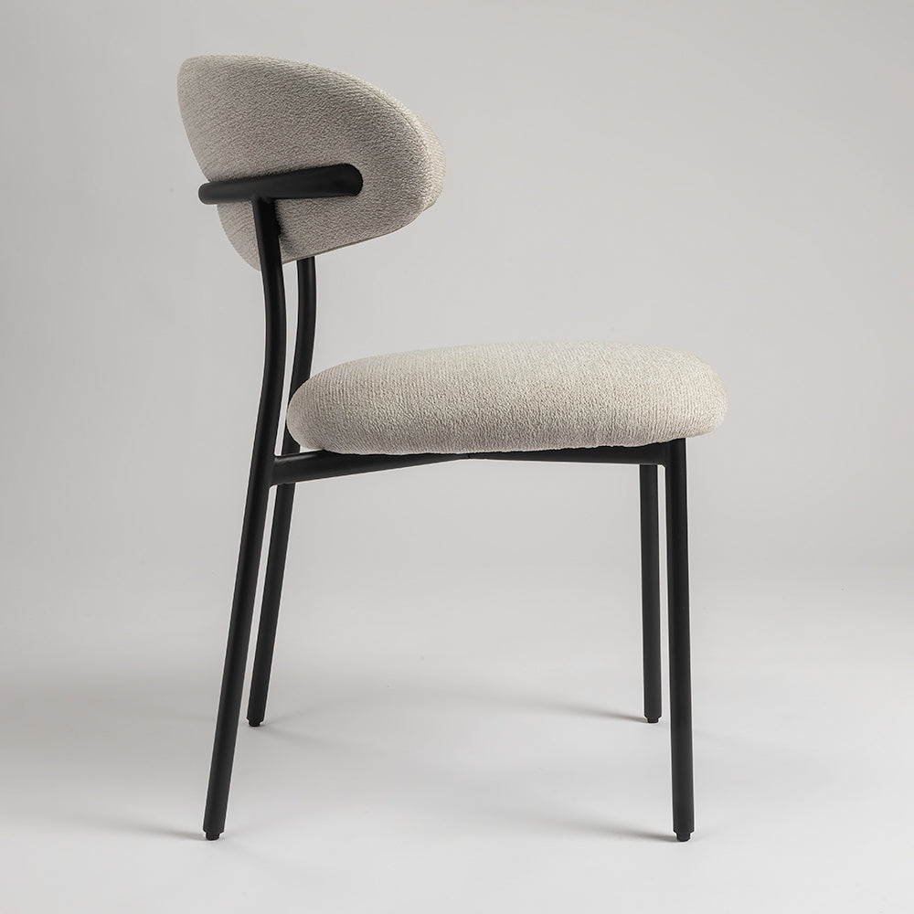 Moonlit Mesh Dining Chair - Light Grey