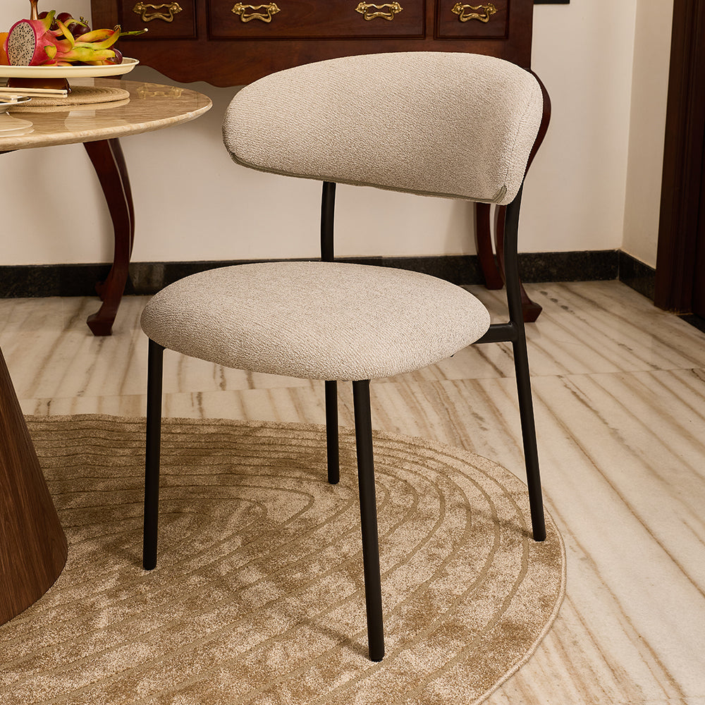 Moonlit Mesh Dining Chair - Light Grey