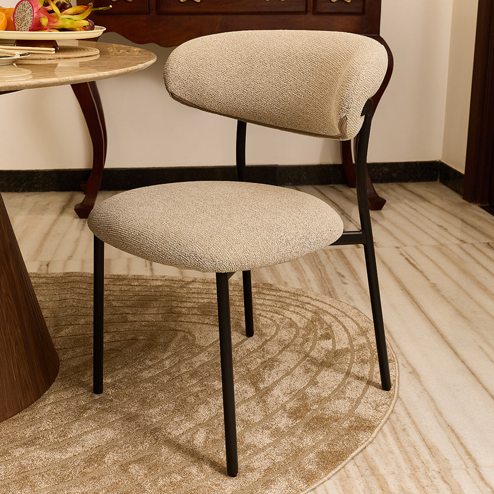 Moonlit Mesh Dining Chair - Off White