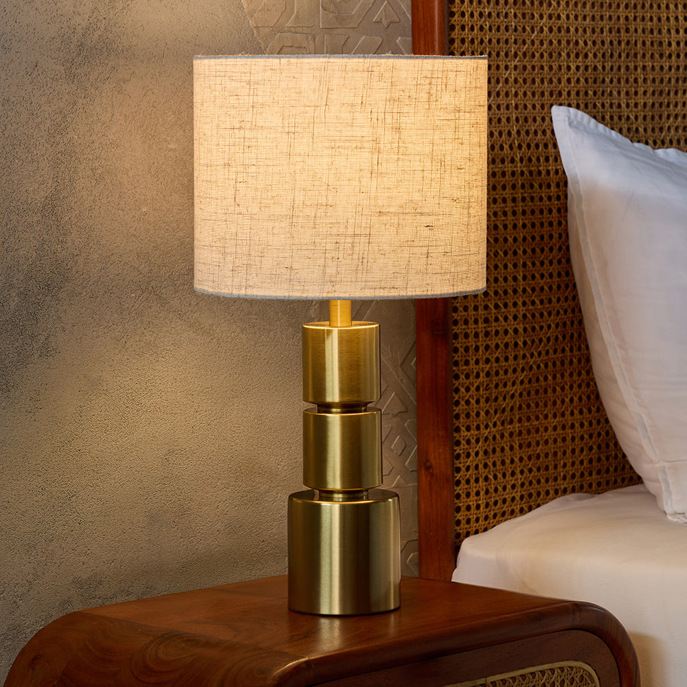 Dark Gleam Table Lamp - Brass