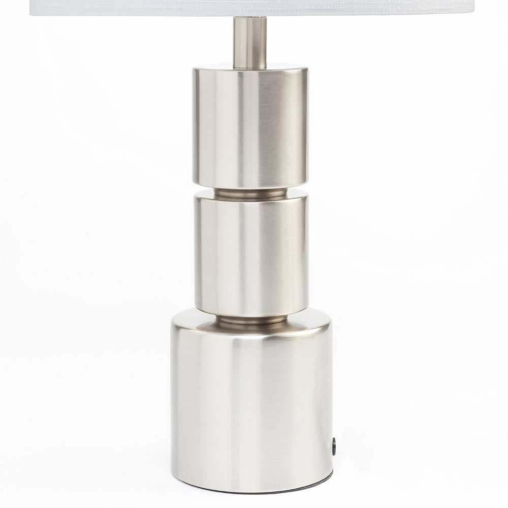Dark Gleam Table Lamp - Nickel