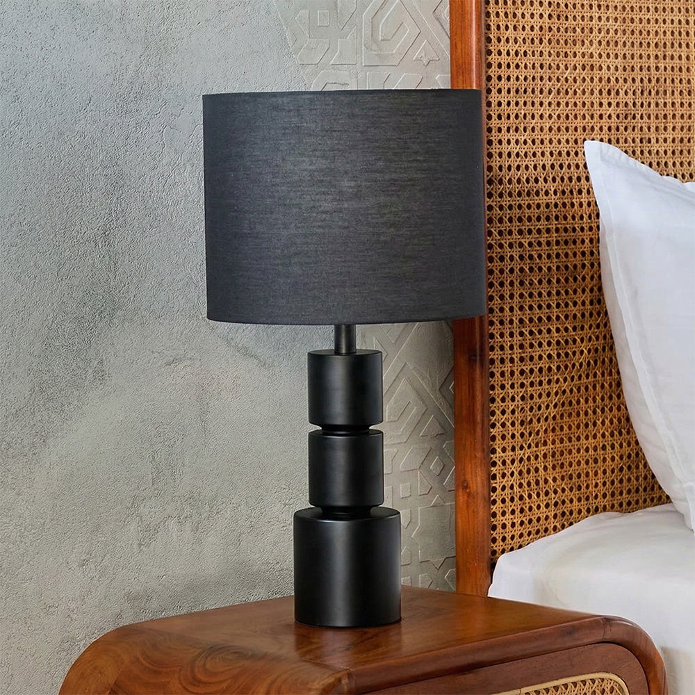 Dark Gleam Table Lamp - Black