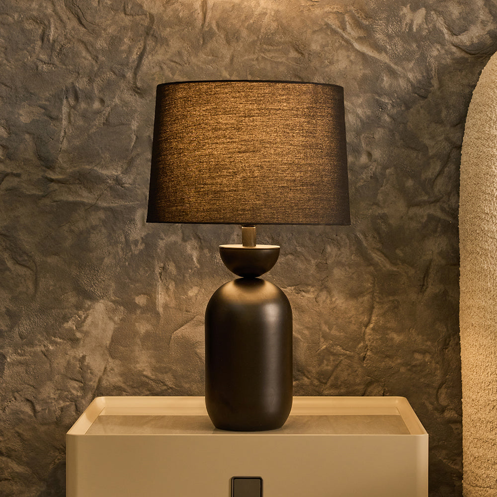 Dove Glimmer Table Lamp - Black
