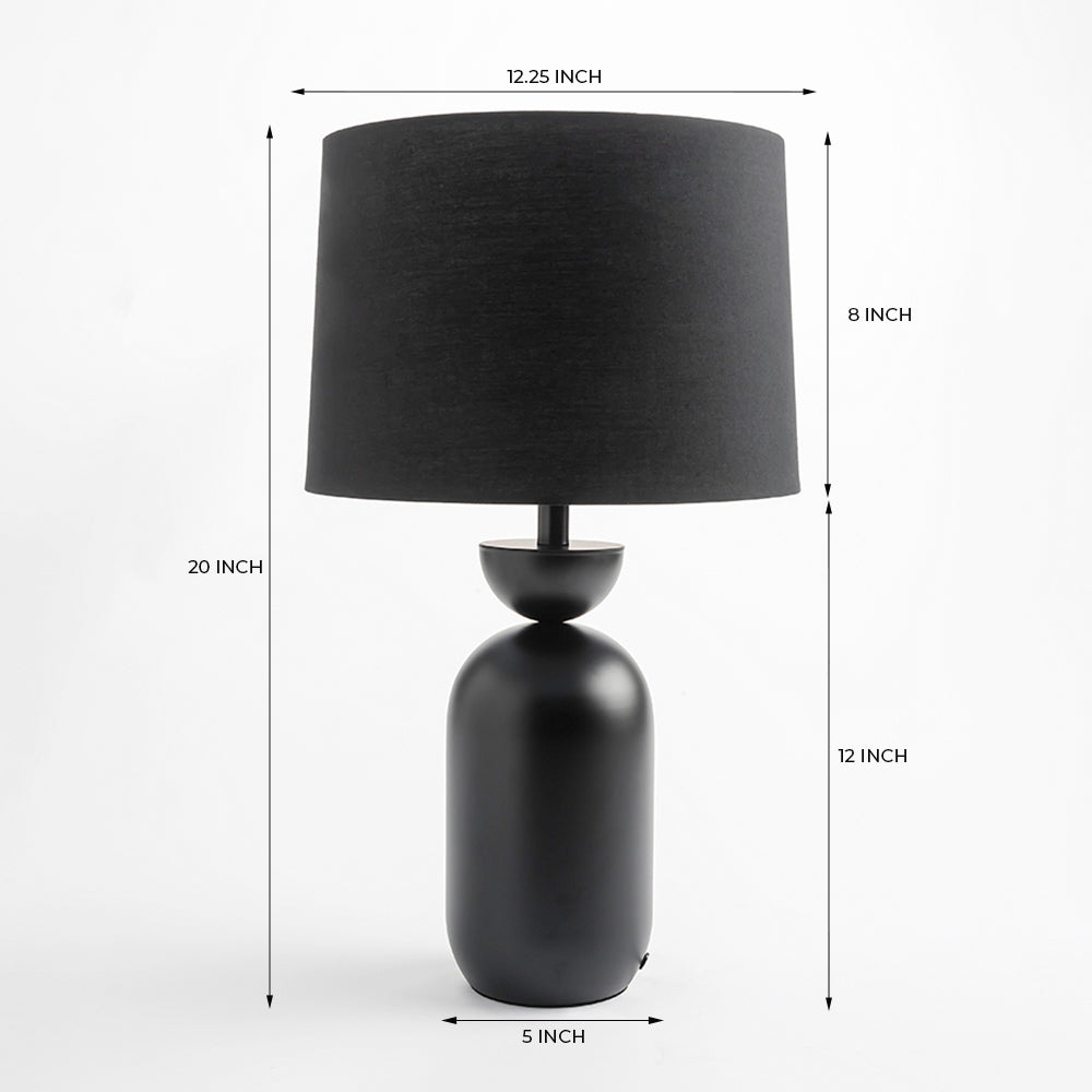 Dove Glimmer Table Lamp - Black