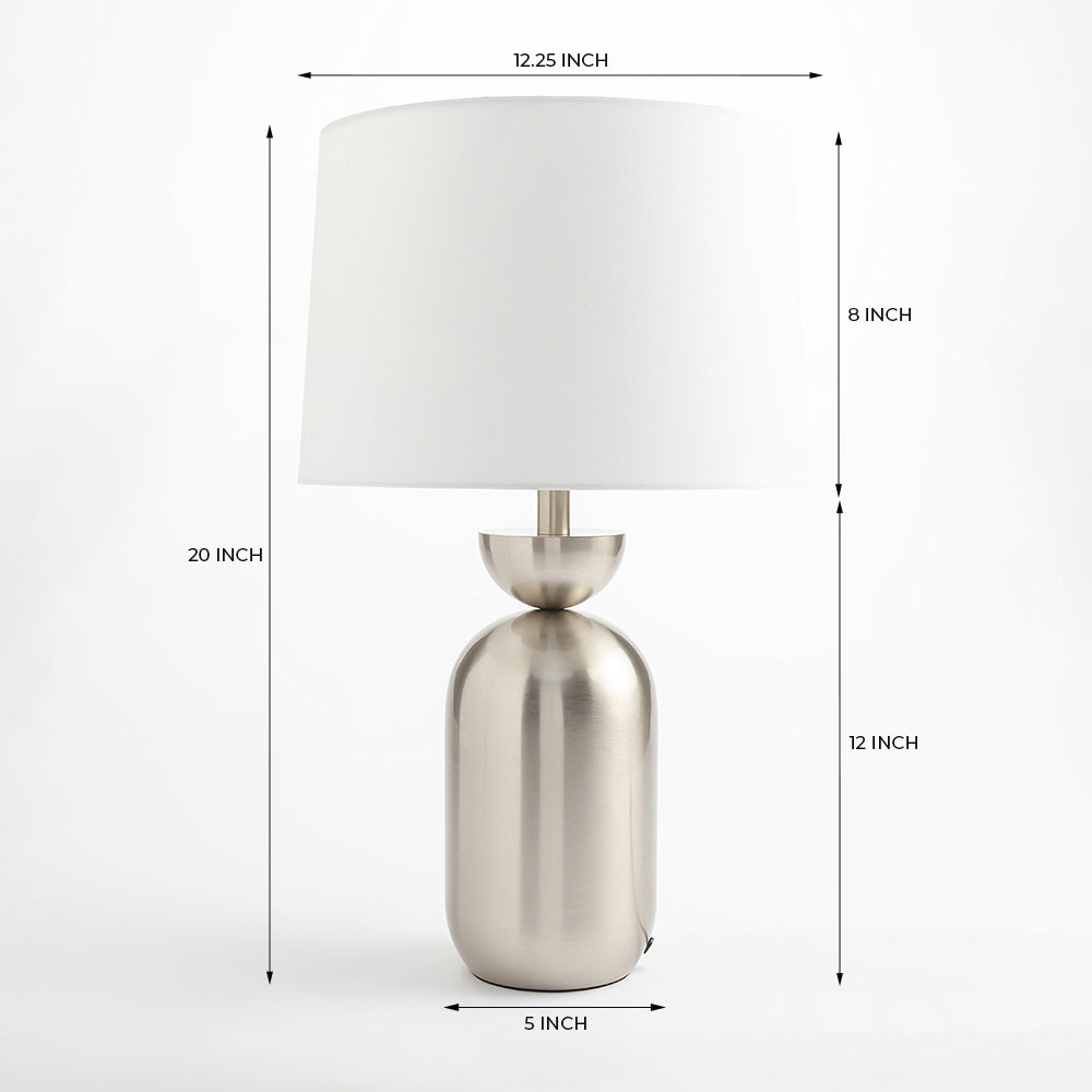 Dove Glimmer Table Lamp - Nickel