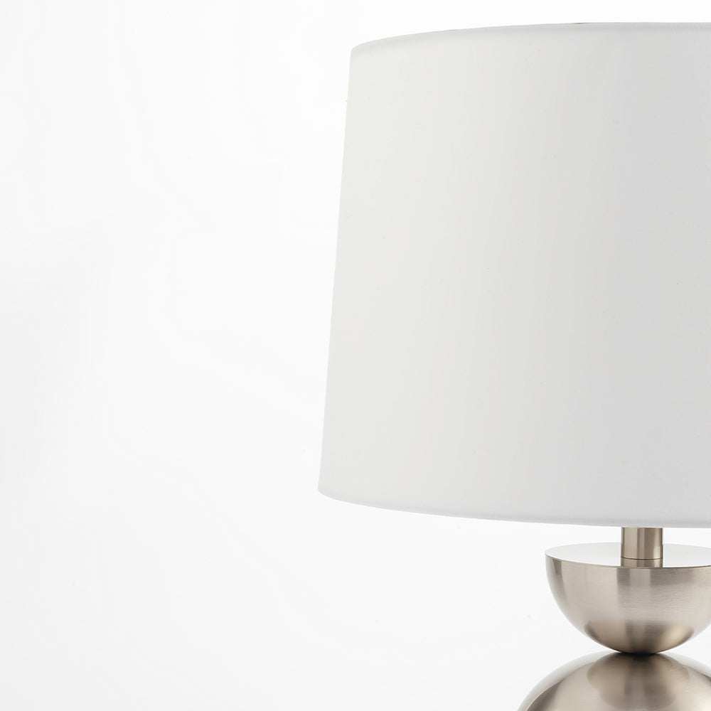 Dove Glimmer Table Lamp - Nickel