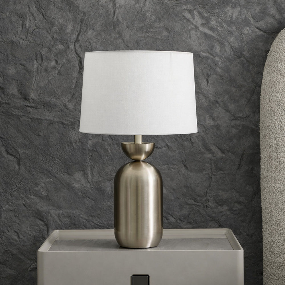 Dove Glimmer Table Lamp - Nickel