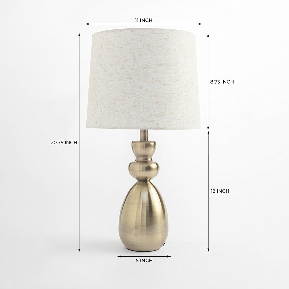 Winter White Table Lamp - Brass