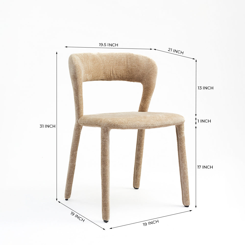 Opale Dining Chair - Light Brown