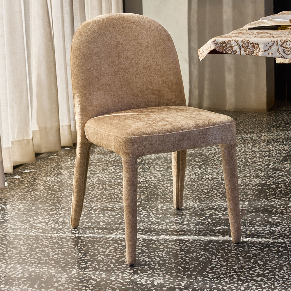 Walnut Dining Chair - Light Brown