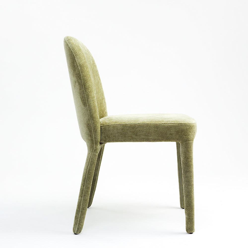 Walnut Dining Chair - Green