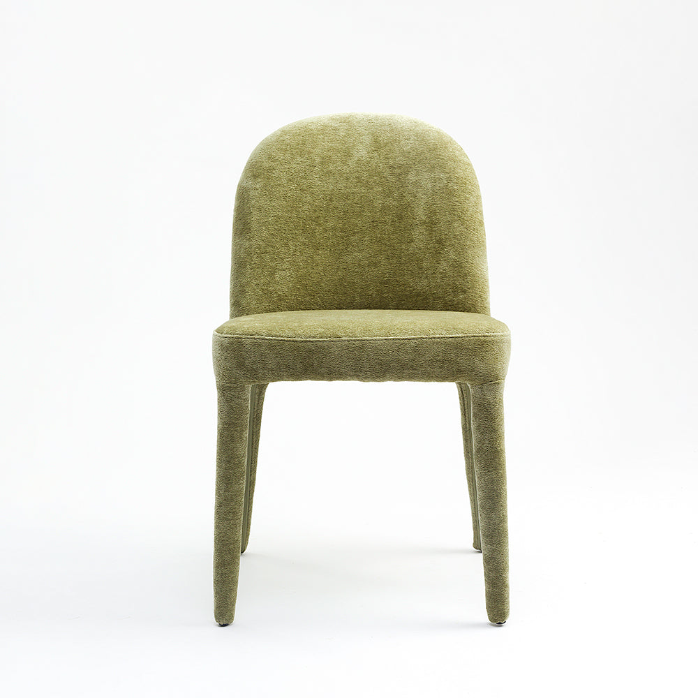 Walnut Dining Chair - Green