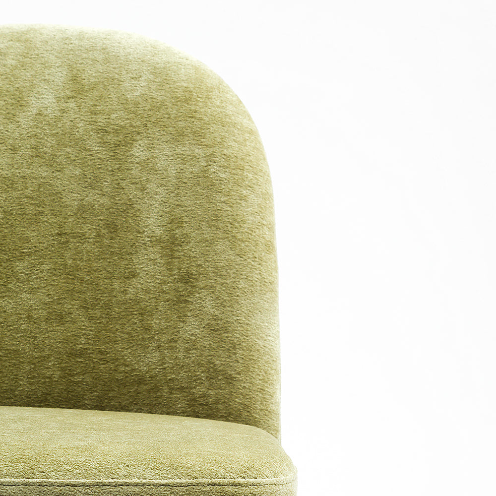 Walnut Dining Chair - Green