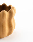 Mocha Bloom Round Pot