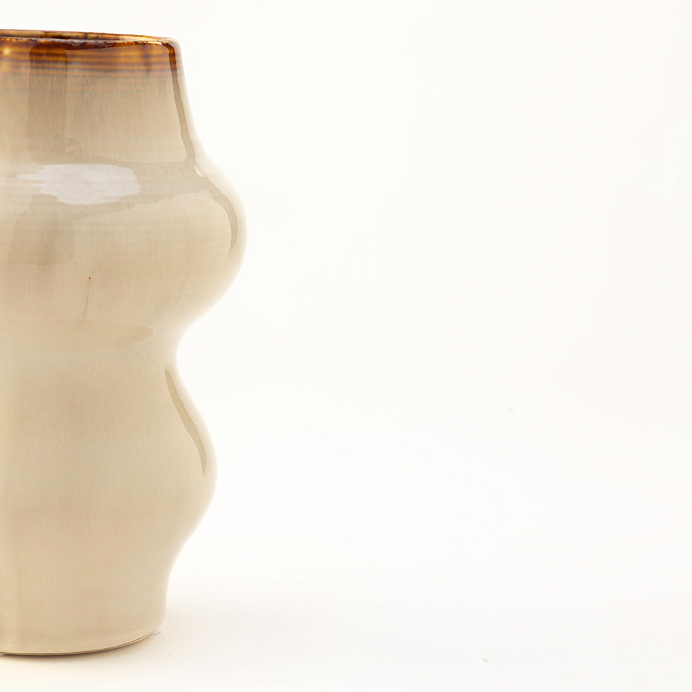 Honeyed Round Vase