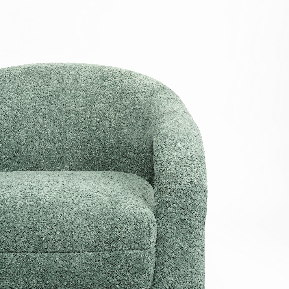 Elegant Upholstered Lounge Chair - Green