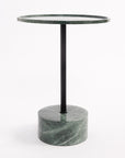 Viver Round Green Marble Accent Table