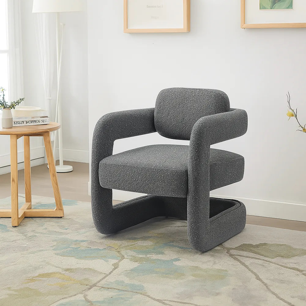 Melora Cotton Chair - Charcoal
