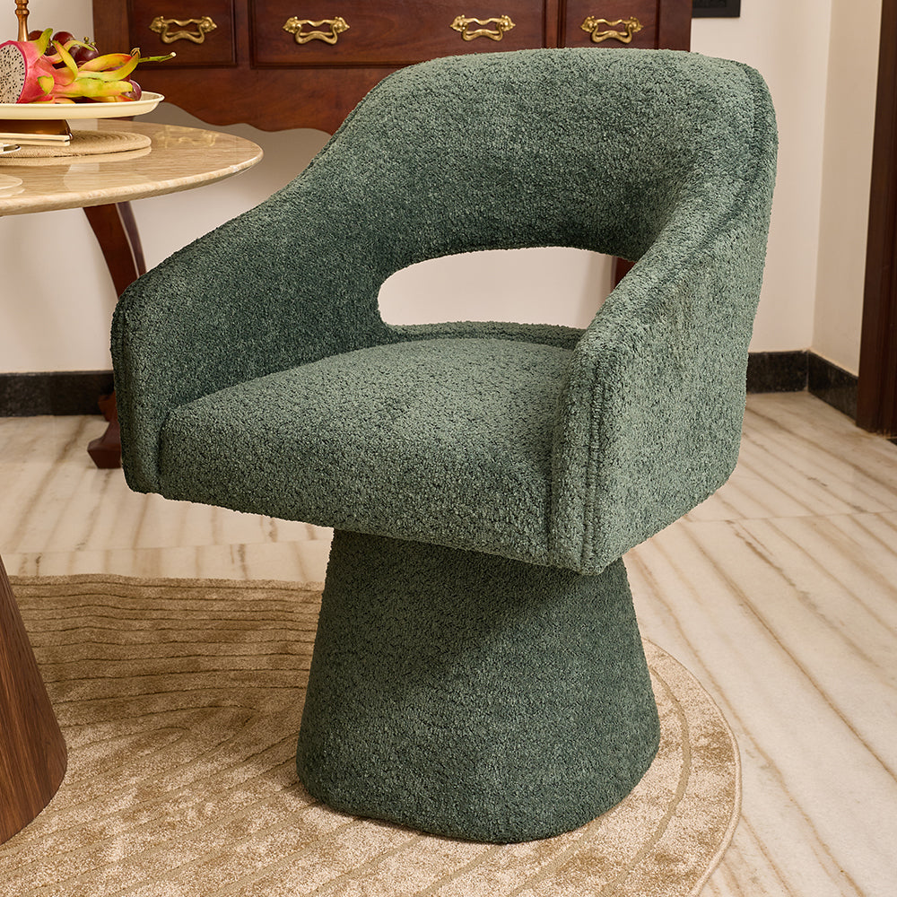 Velia Cotton Dining Chair - Green