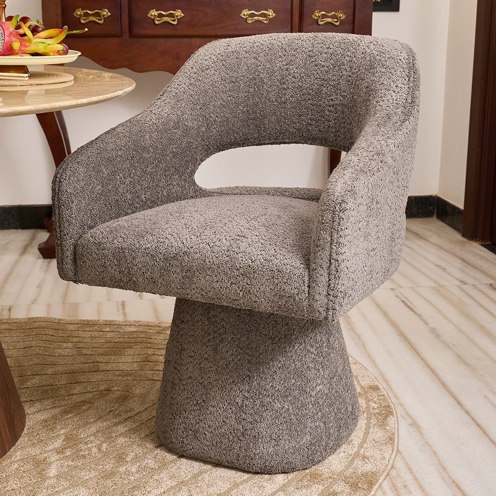 Velia Cotton Dining Chair - Grey