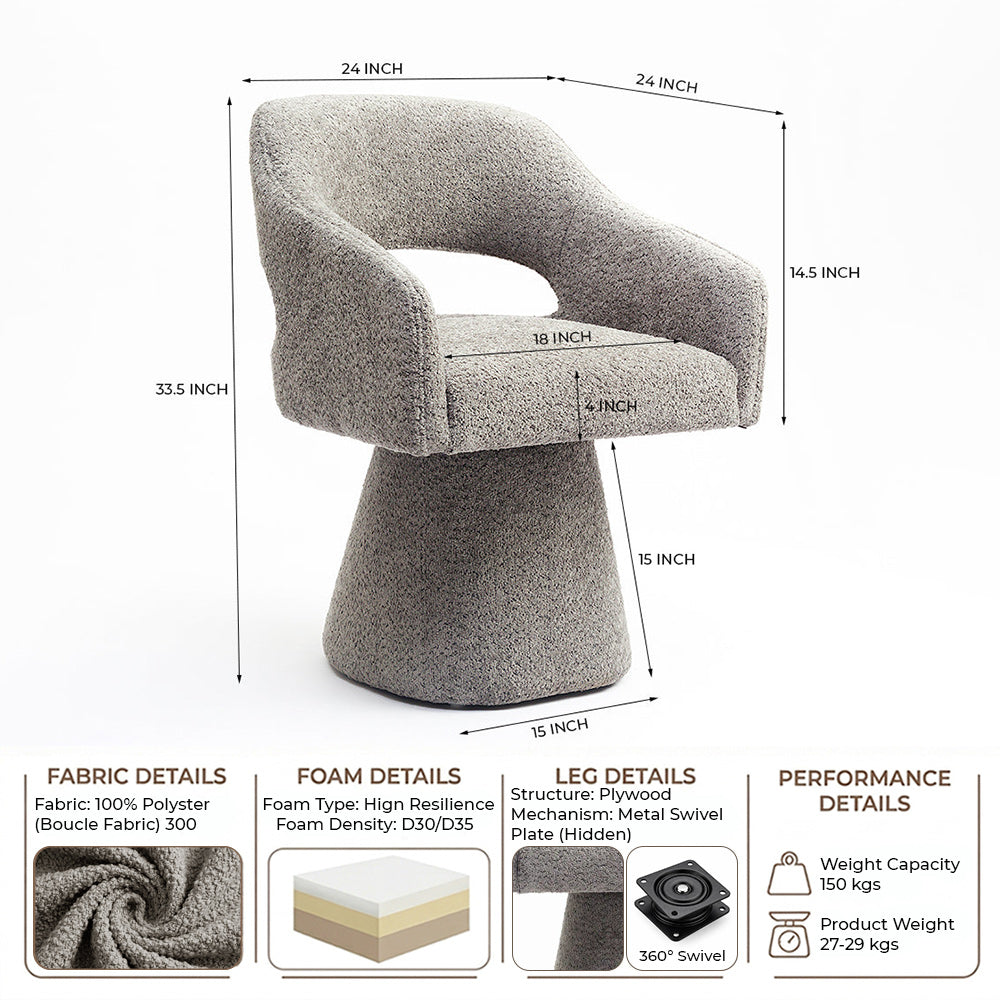 Velia Dining Chair - Grey