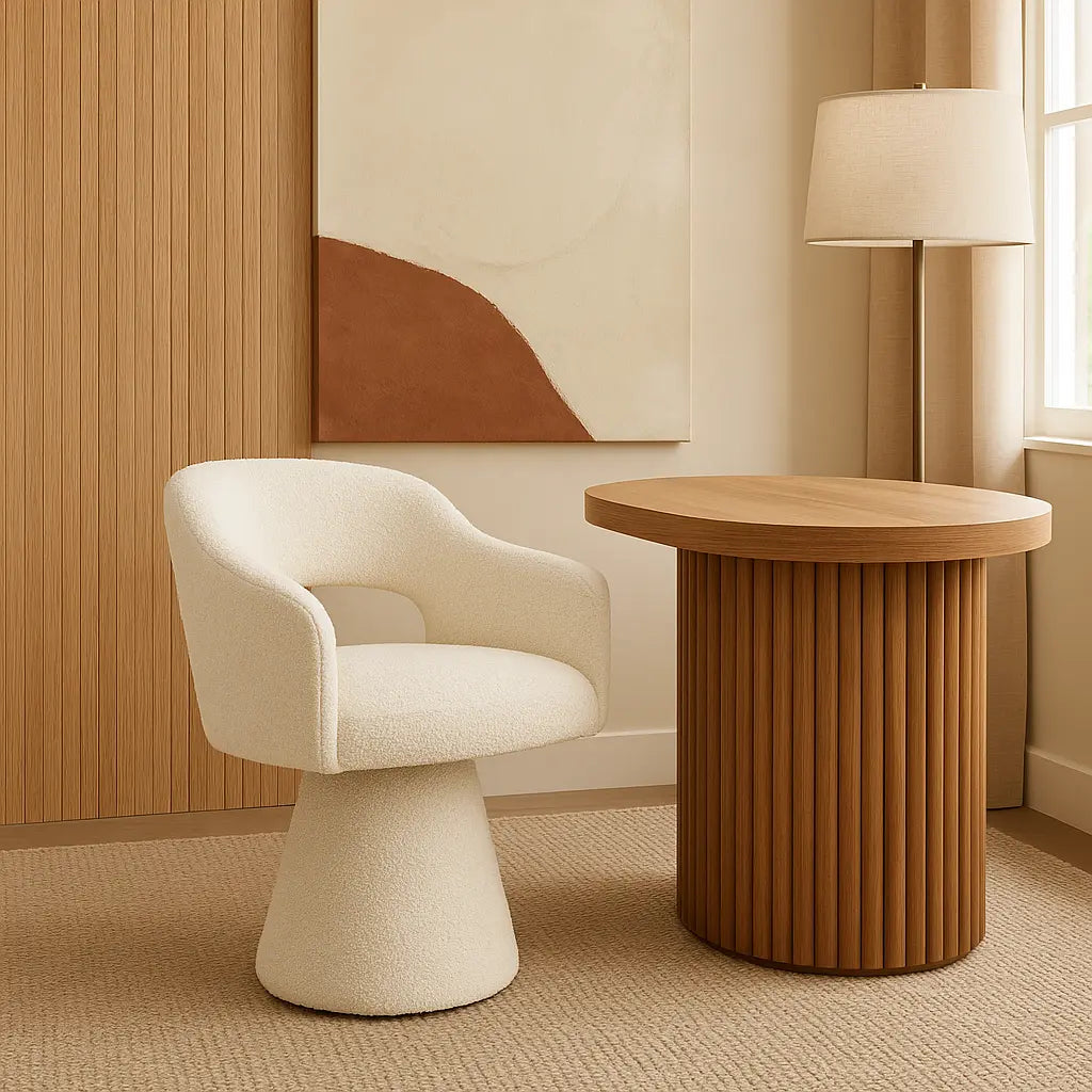 Velia Cotton Dining Chair - White