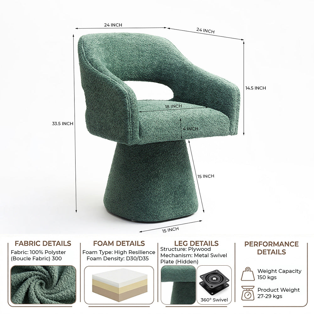 Velia Dining Chair - Green
