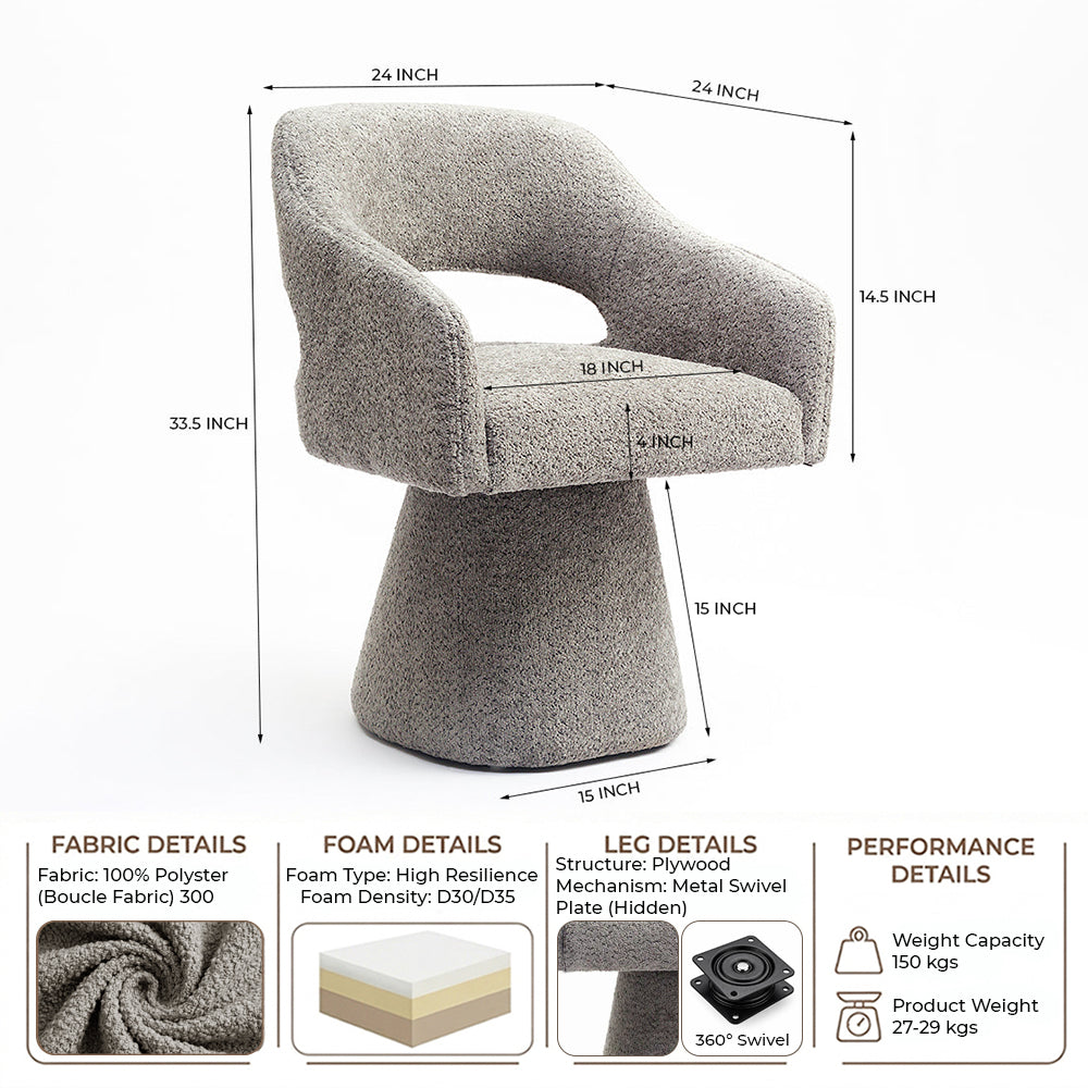Velia Dining Chair - Grey