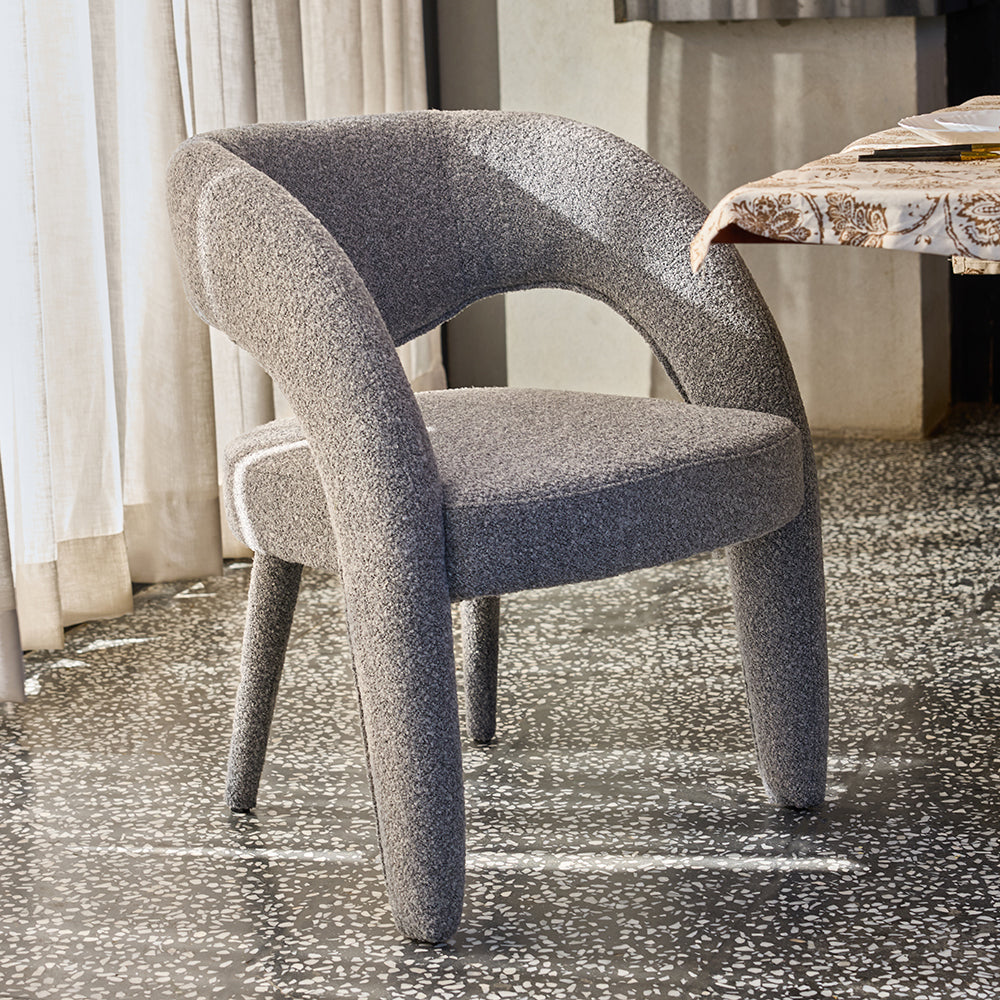 Arlia Cotton Dining Chair - Anthracite