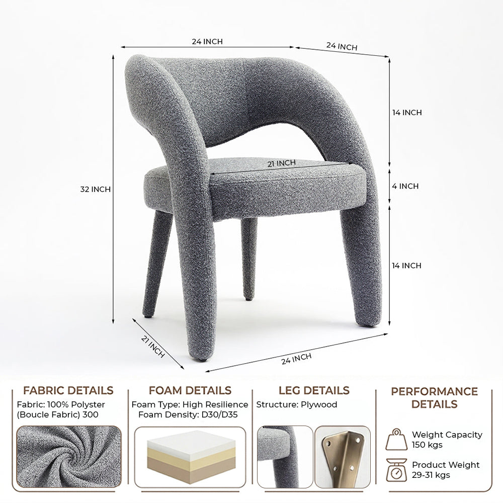 Arlia Dining Chair - Anthracite